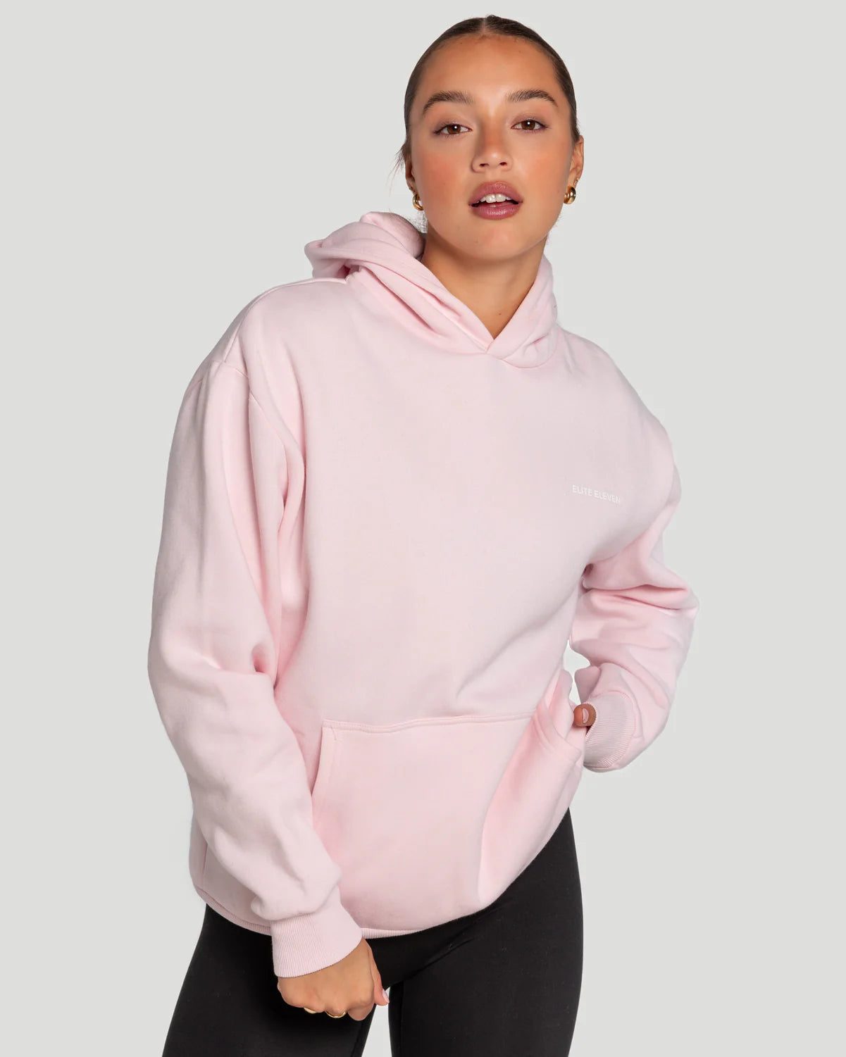 Alzaroon Pink Oversize Hoodie – Soft & Stylish