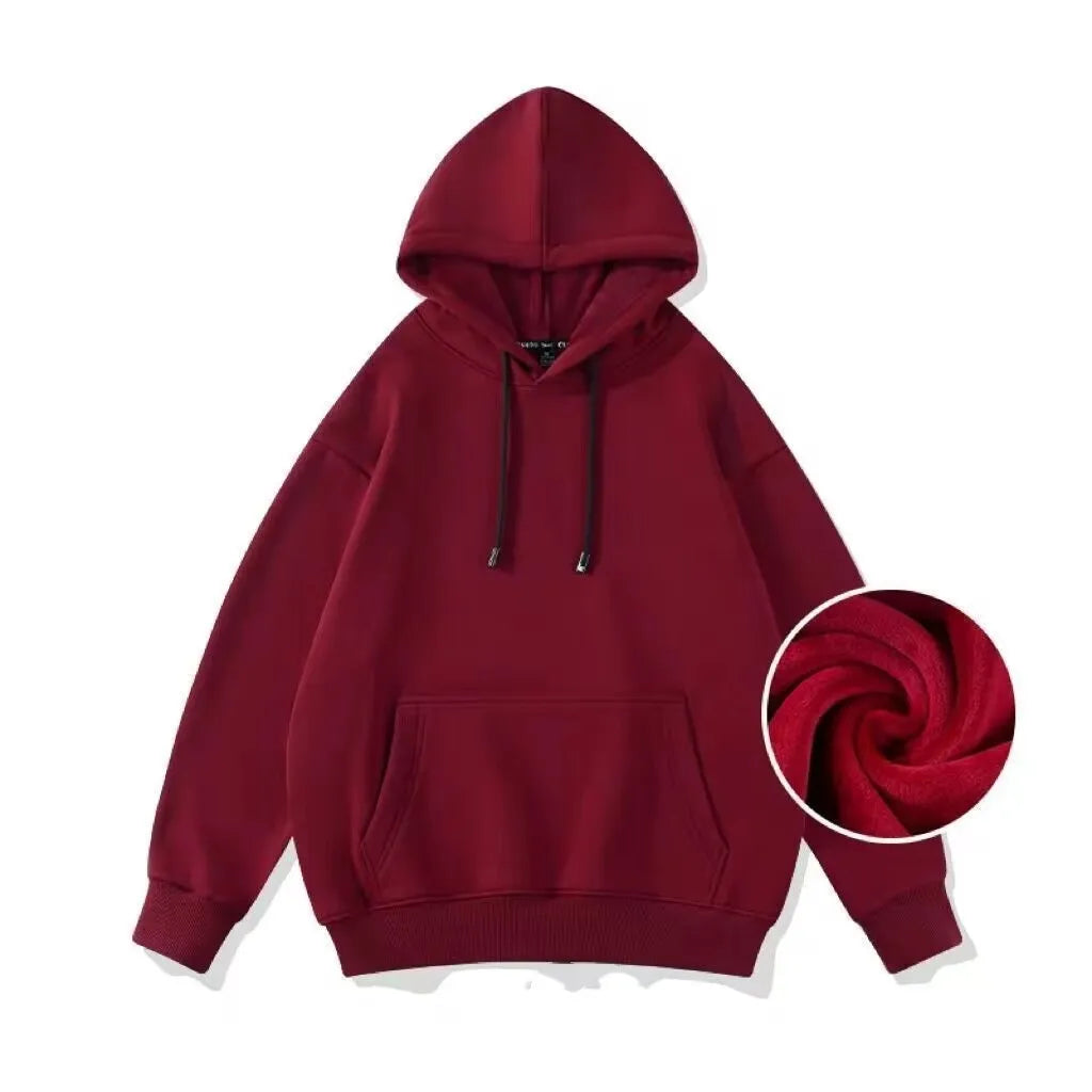 Classic Plain Hoodie – Soft Fleece Winter Wear